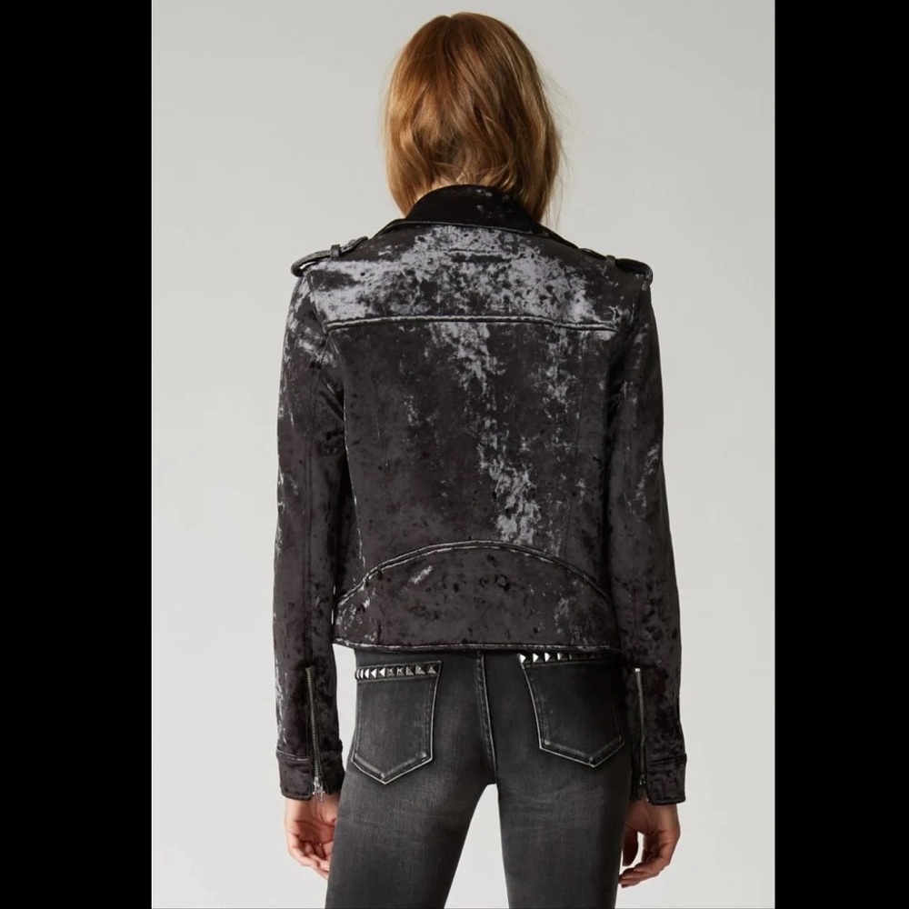 BLANK NYC CRUSHED VELVET MOTTO JACKET SIZE XS LIKE NEW!!! 🔥🩶🔥🩶🔥 - Picture 3 of 7